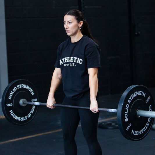 Ladies Varsity Tee - Black